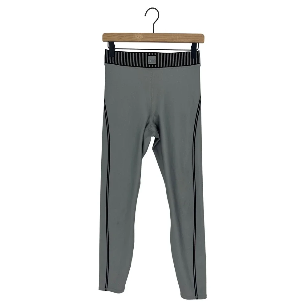 Alo Yoga Airlift High-Waist 7/8 Line Up Leggings Winter Frost Size Medium